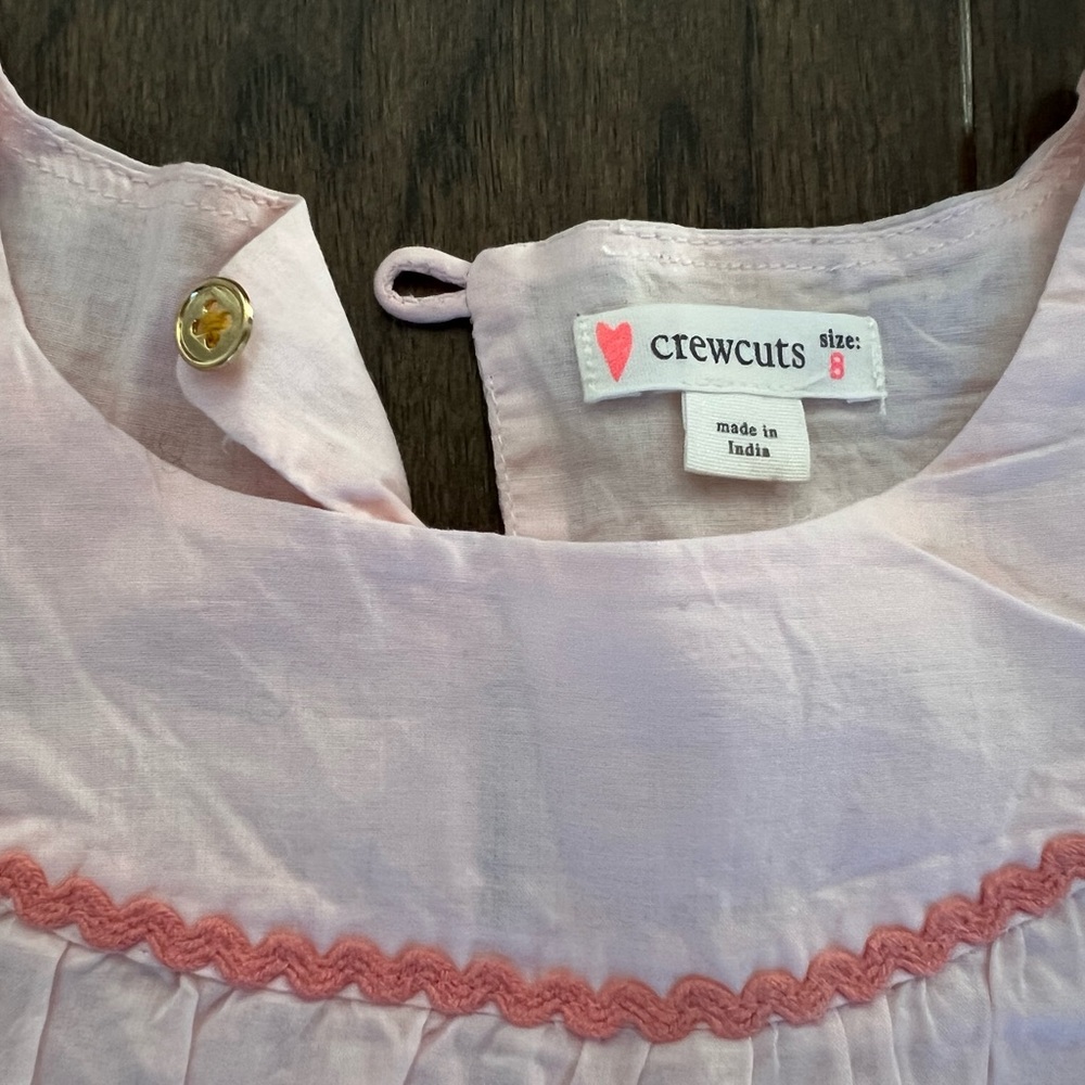 NWOT Crewcuts J.Crew Girls Light Pink Summer Dress 8 - Picture 12 of 17